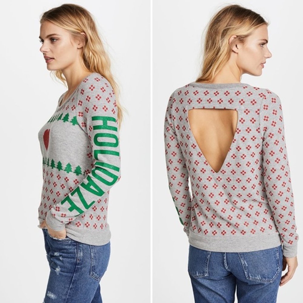 Chaser Holidaze Heart Tree Jersey Sweater